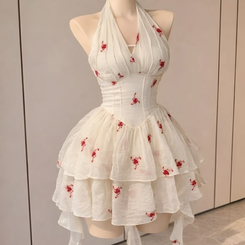 robe courte décolletée